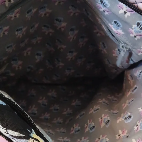 Vera Bradley Black and Purple Floral Crossbody - Picture 6 of 8